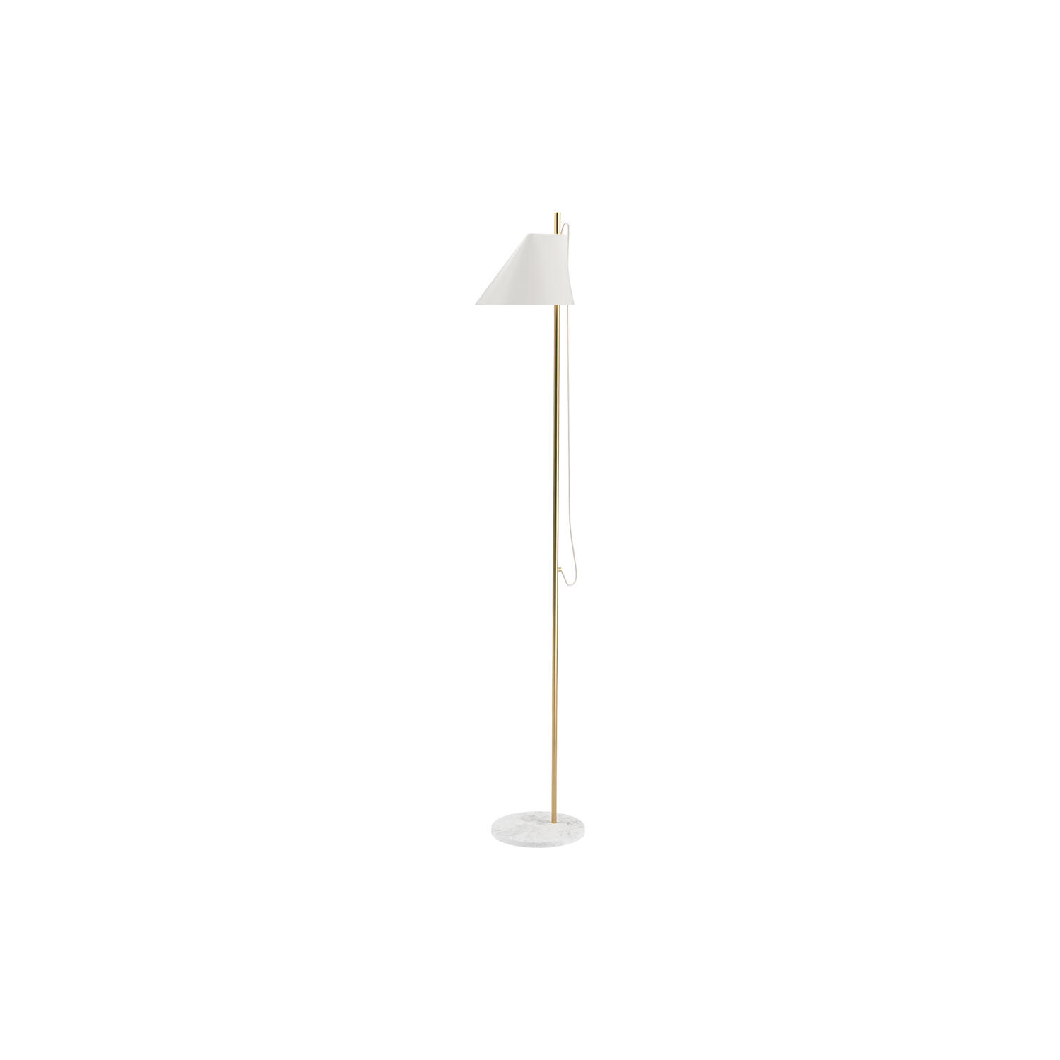 Yuh gulvlampe, hvid/messing