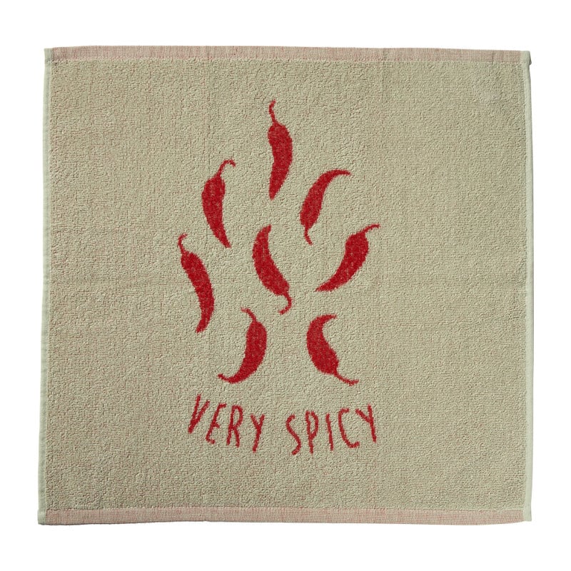 Keukendoek pepers - rood/groen - 50x50 cm