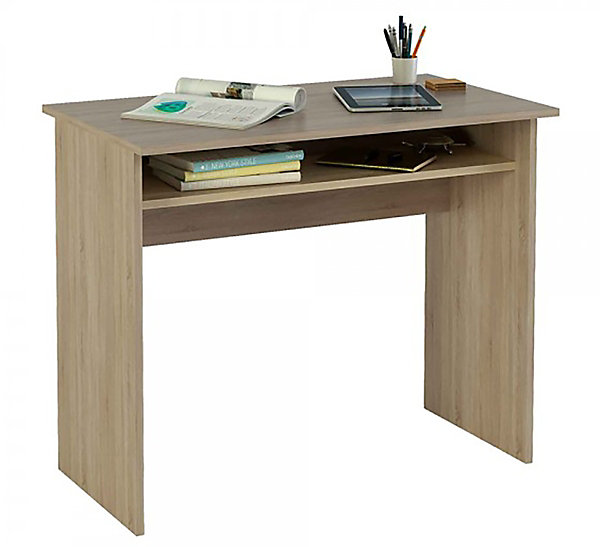 Bureau design coloris chêne cortez - Hauteur 74 x Longueur 90 x Profondeur 50 cm