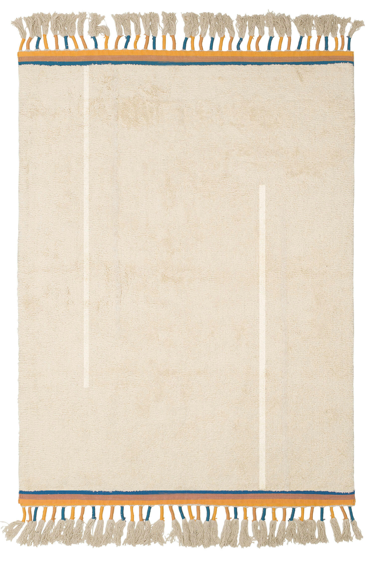 HAPPY - Tapis enfant en coton lavable beige 120x160