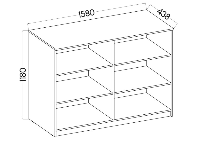Regał komoda TEKSAS 840 JS