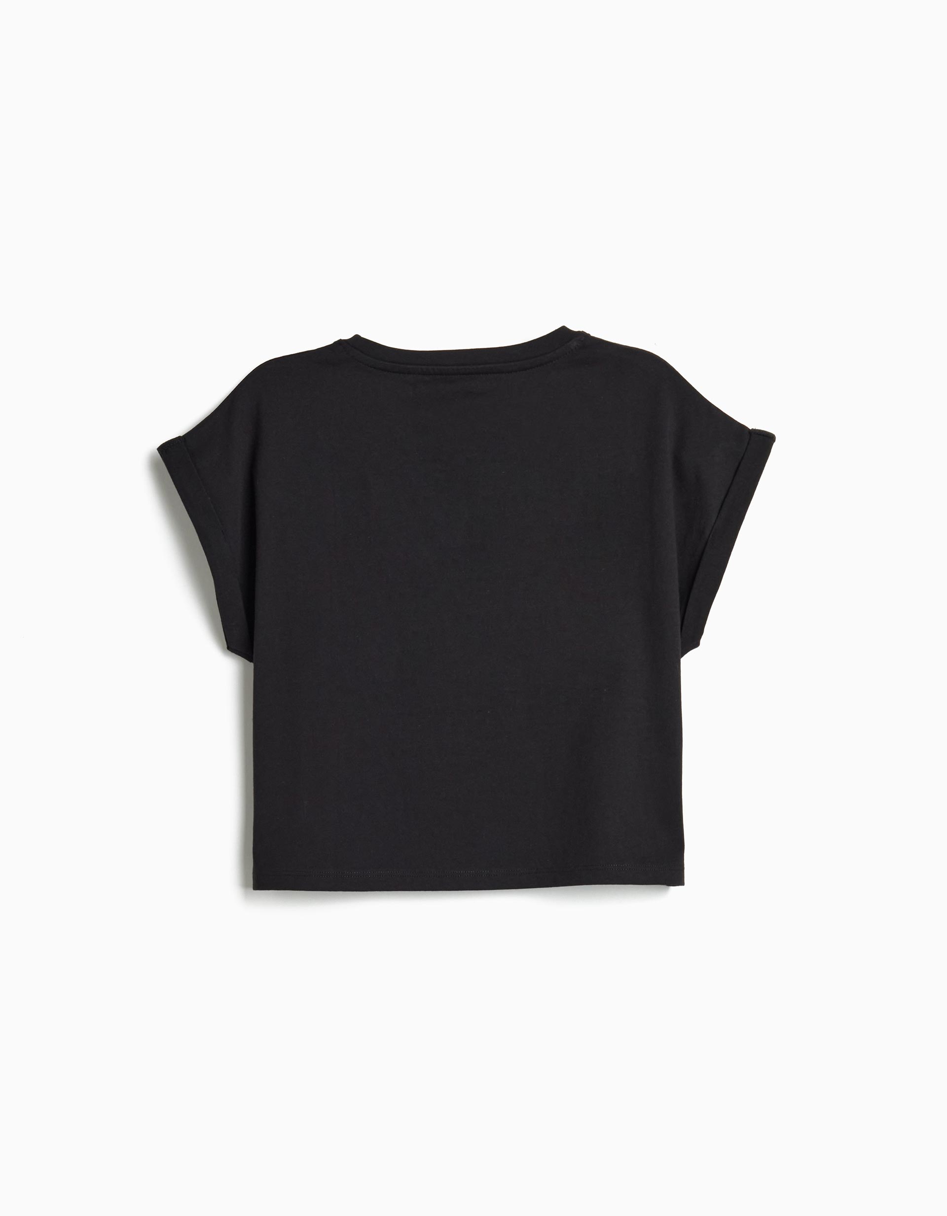 T-shirt Estampado, Menina, Preto