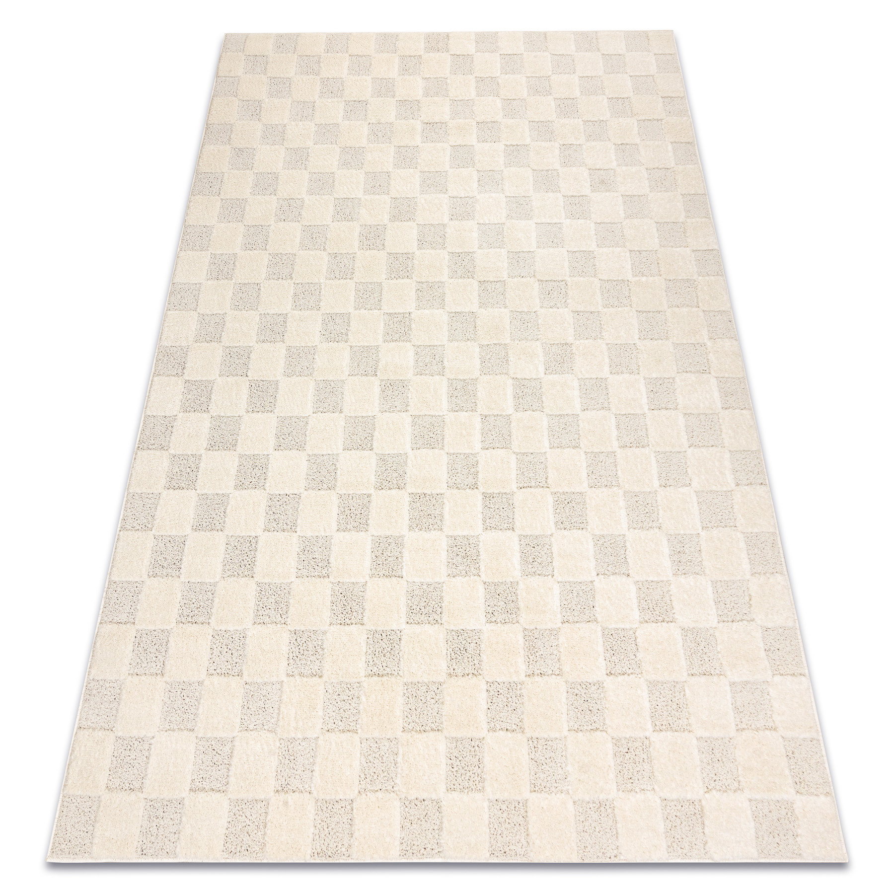 Dywan DUNE 2838 krem - Geometryczny, szachownica, strukturalny 80x150 cm