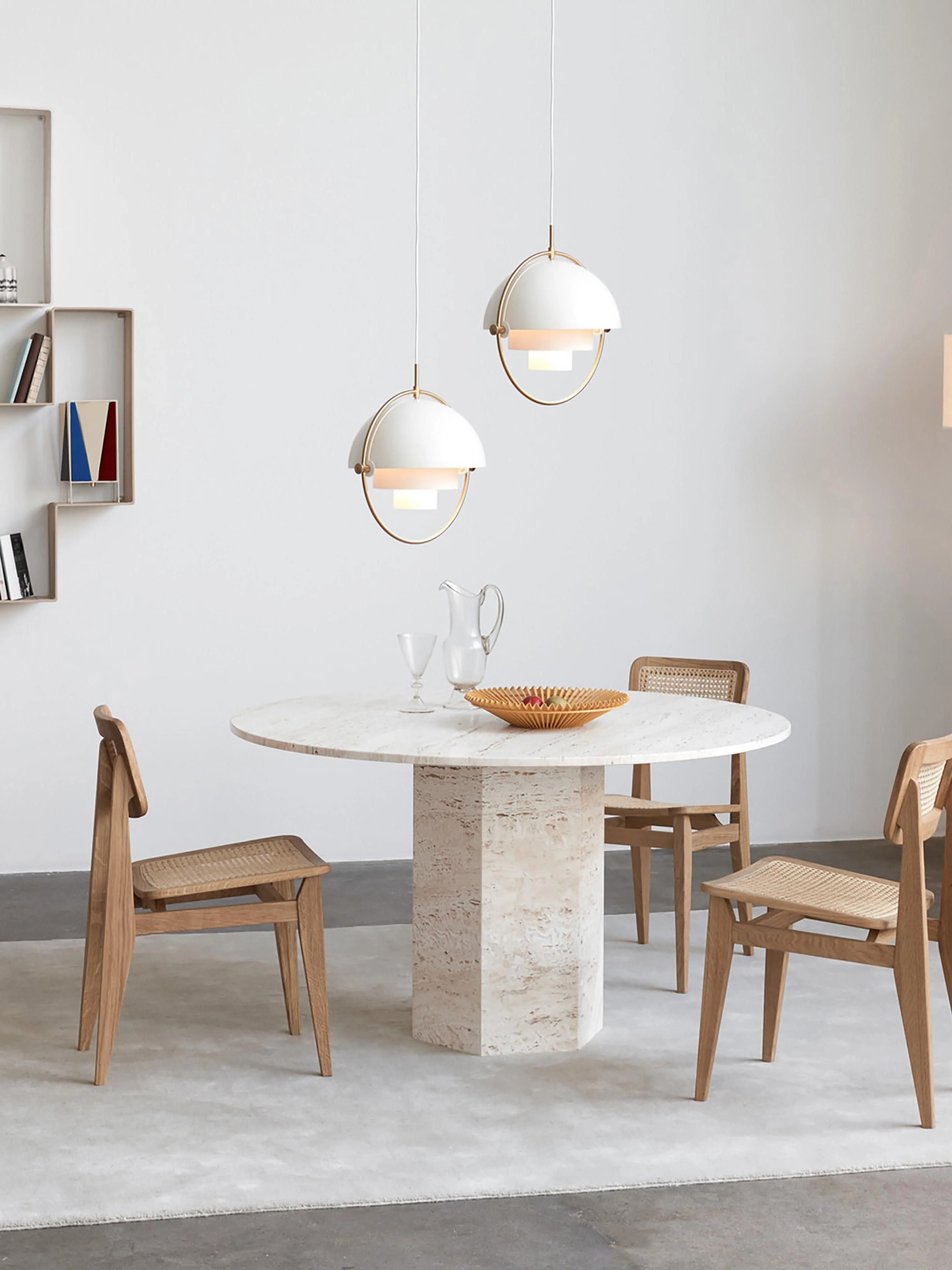 Holzstuhl C-Chair aus Eichenholz mit Wiener Geflecht