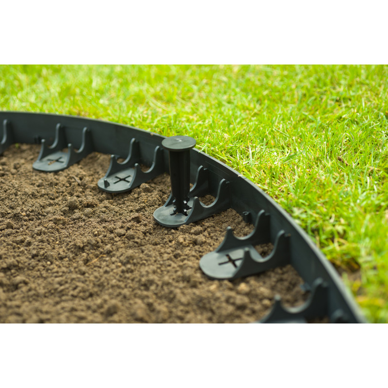 Bordure flexible noire 100 x 4,5 cm 4 pièces