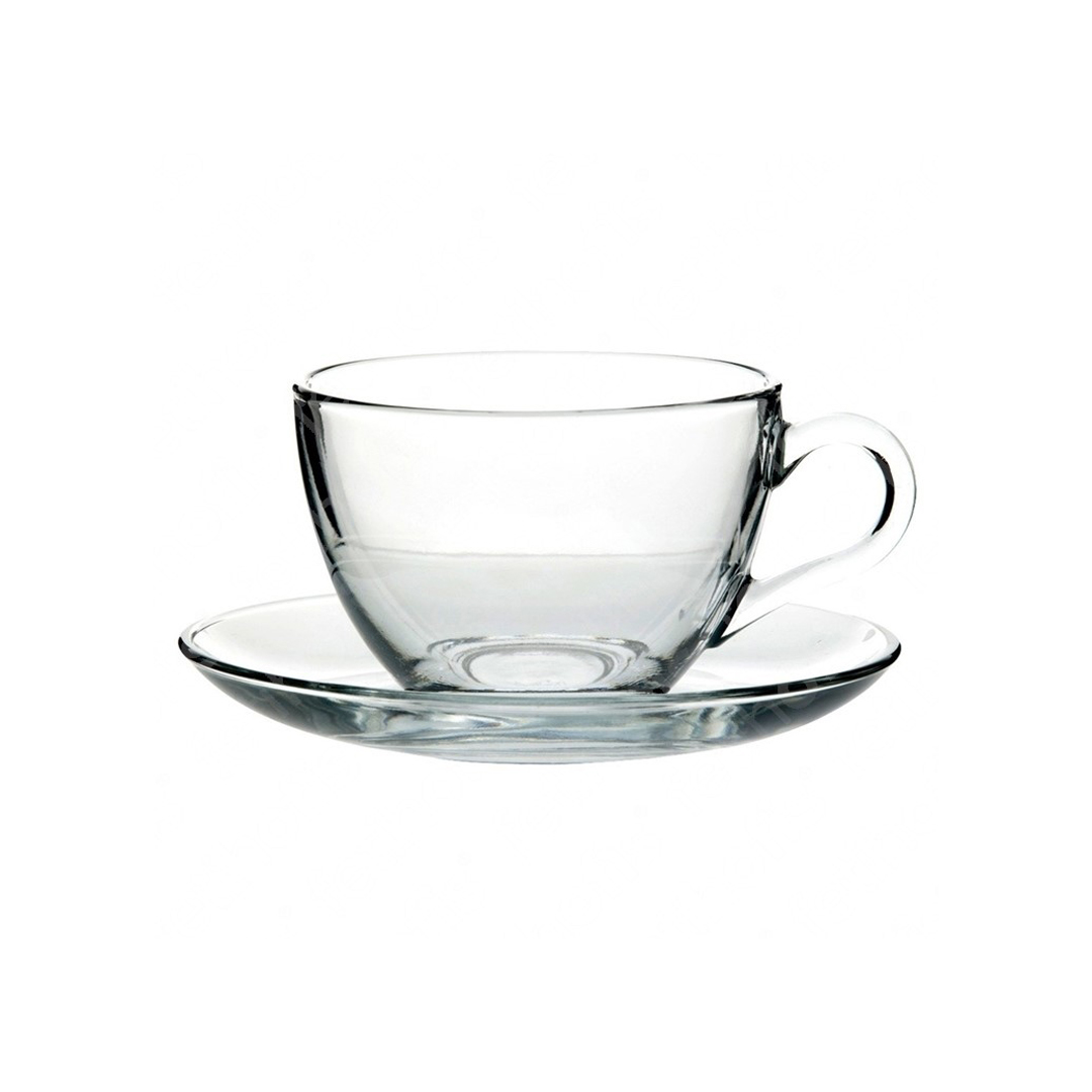 Chávena de chá em vidro c/ pires 23,8cl