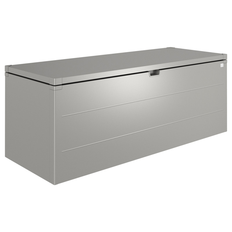 Coffre de jardin StyleBox gris métallisé 2,07 x 0,8 x 0,81 m BIOHORT