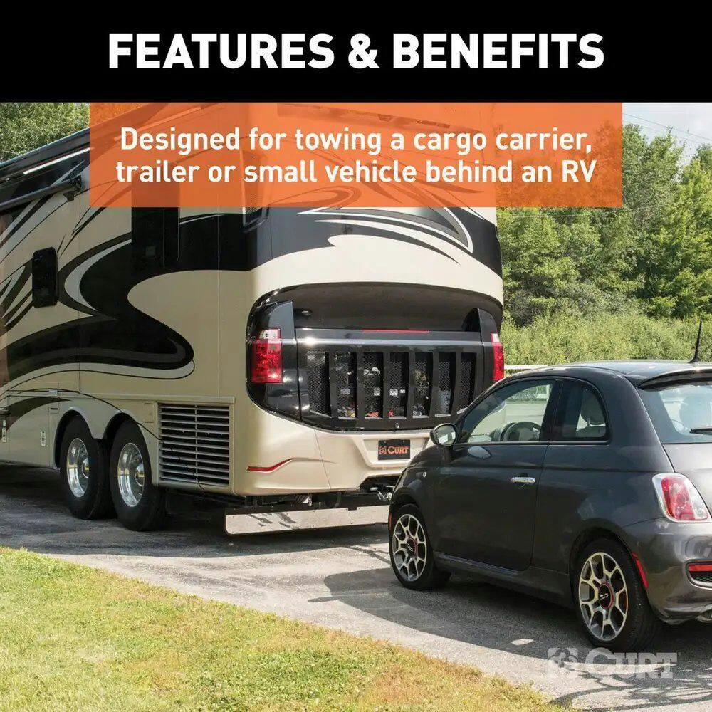CURT Adjustable Trailer Hitch with 2-in Reciever (51-in Frames, 2-in Drop)