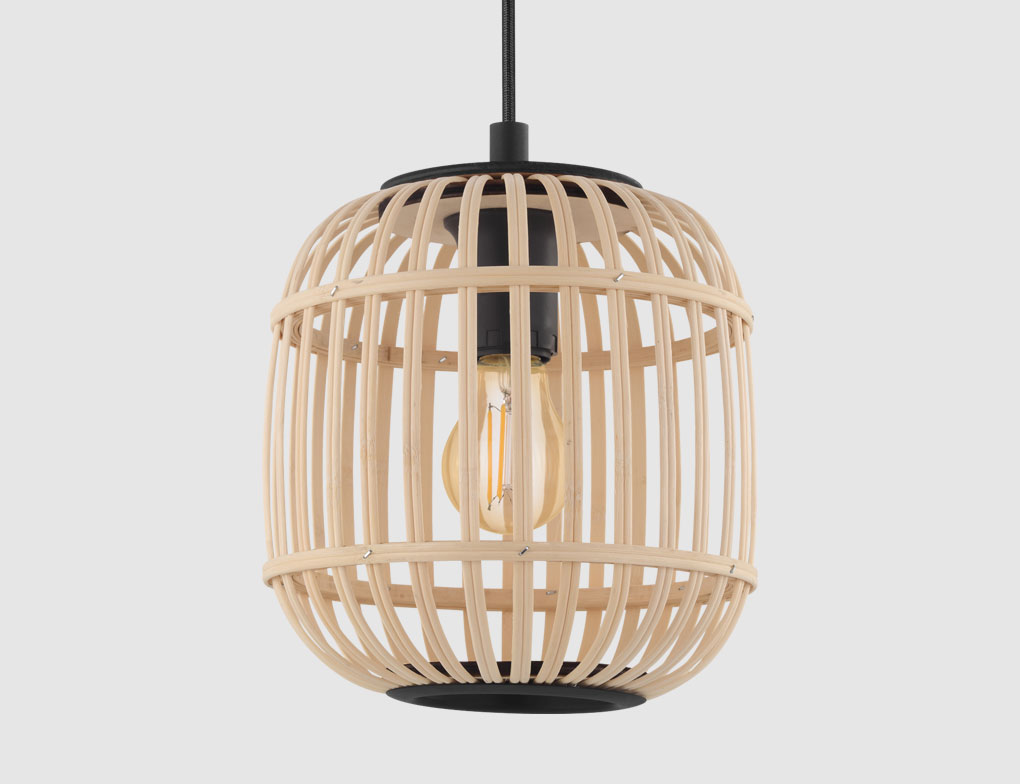 Pendelleuchte Holz Natur Ø 21cm