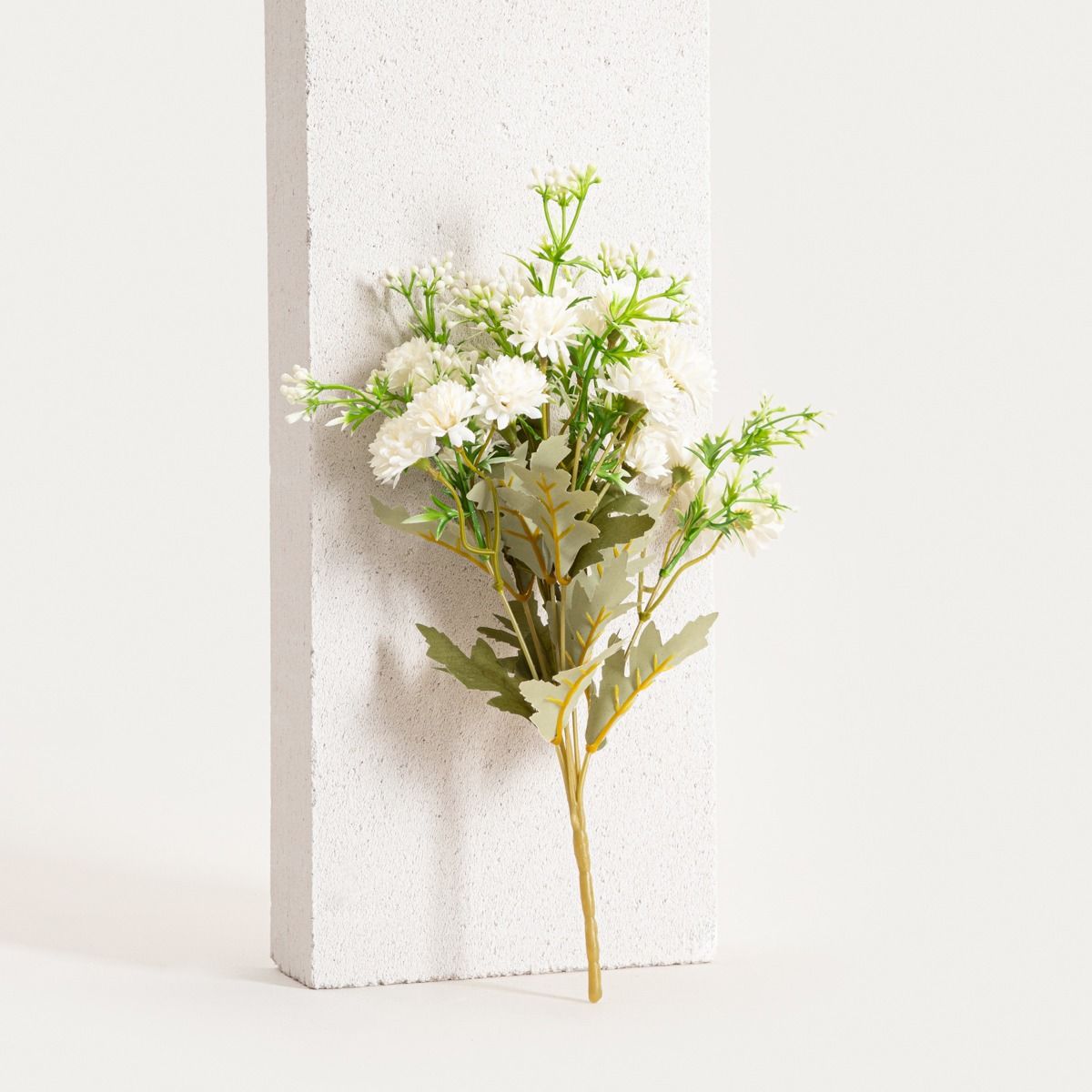 Gałązka sztuczna VERBEN z kwiatkami ecru 35 cm