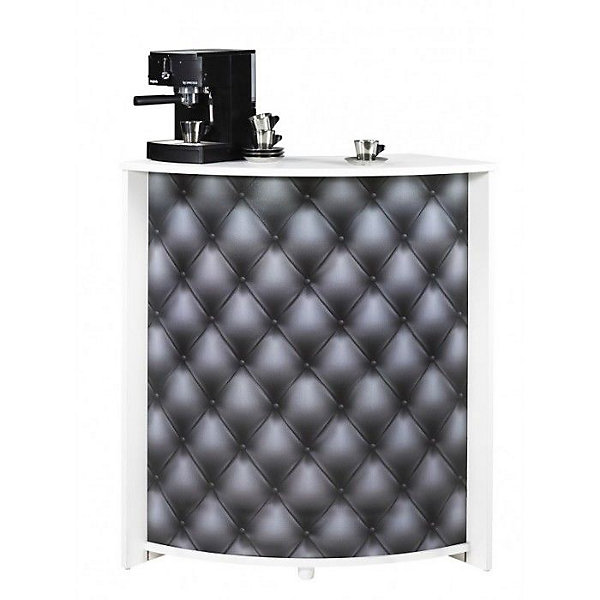 Meuble comptoir bar SIMMOB 96 cm blanc Capitons 911