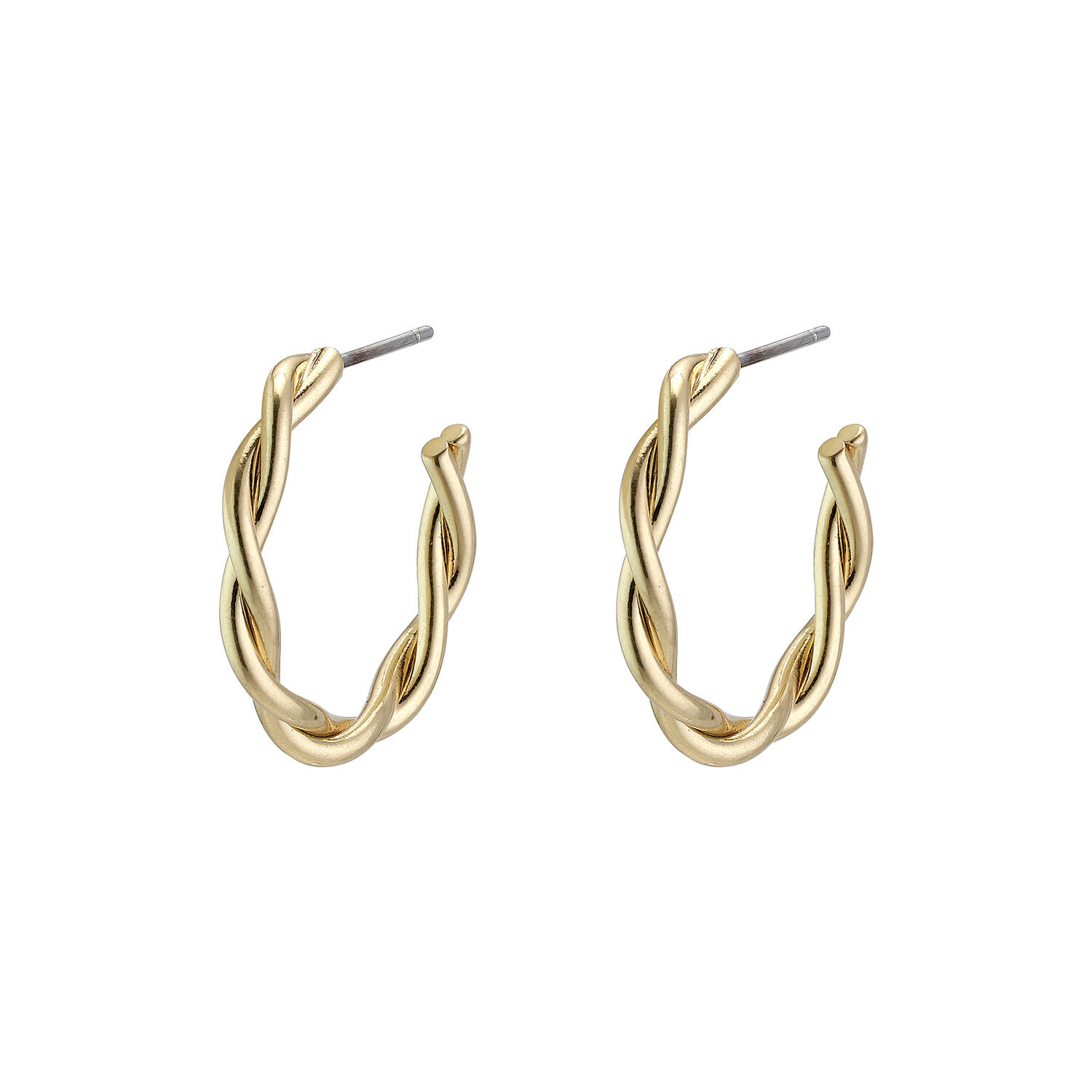 NAJA Twisted øreringe, gold plated