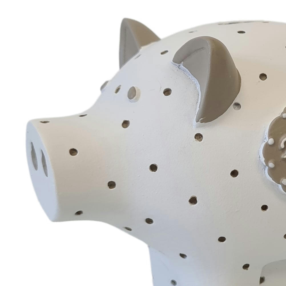 MI HUCHA - Petite tirelire cochon blanc