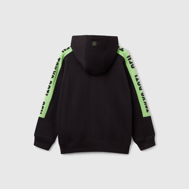 Oversized fit sweatshirt with bands