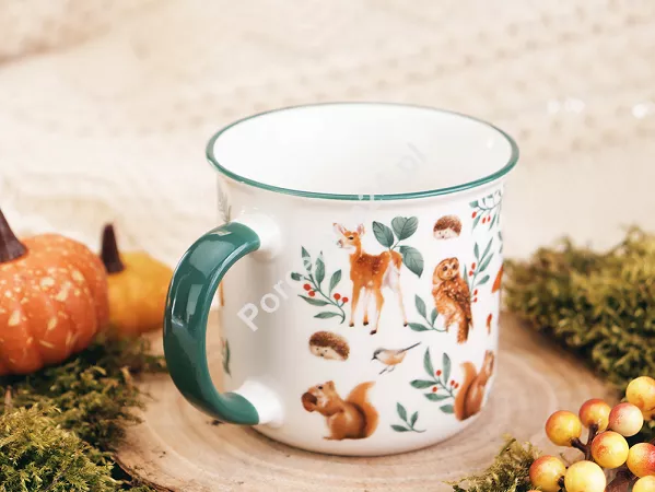 Kubek z rantem 0,4 L Altom Design - Leśne zwierzęta 07.K.3052