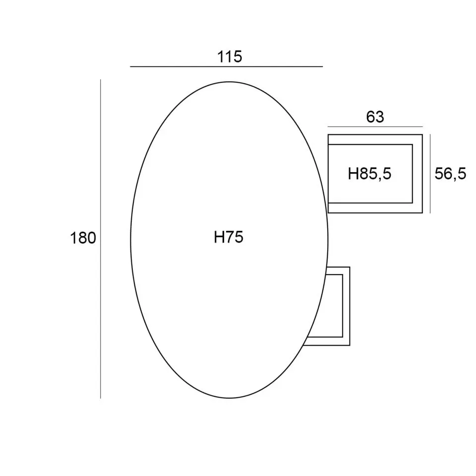 Garden Impressions Dane - Tulli tuinset 5-delig 180x115 cm
