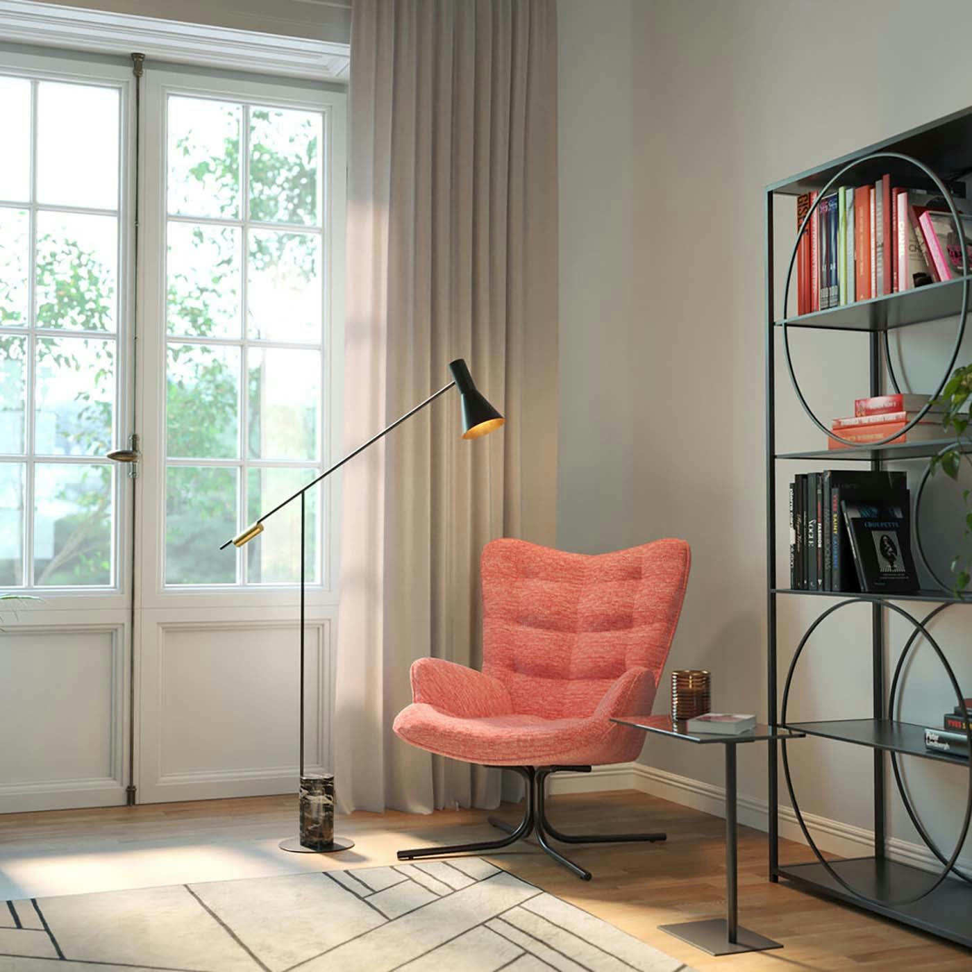 OSCAR - Fauteuil pivotant Oscar rose Kare Design