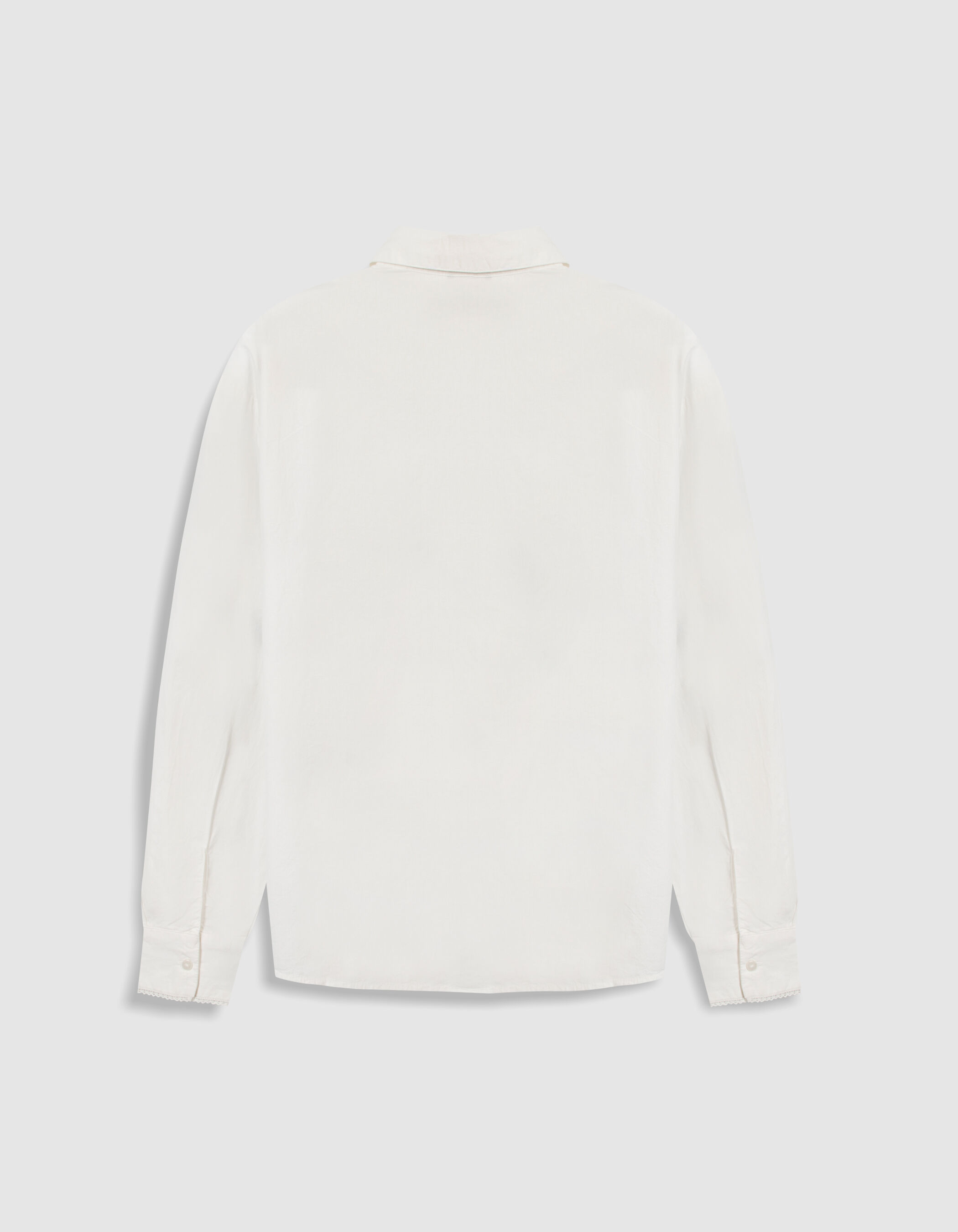 Chemise blanche broderies fleurs Femme