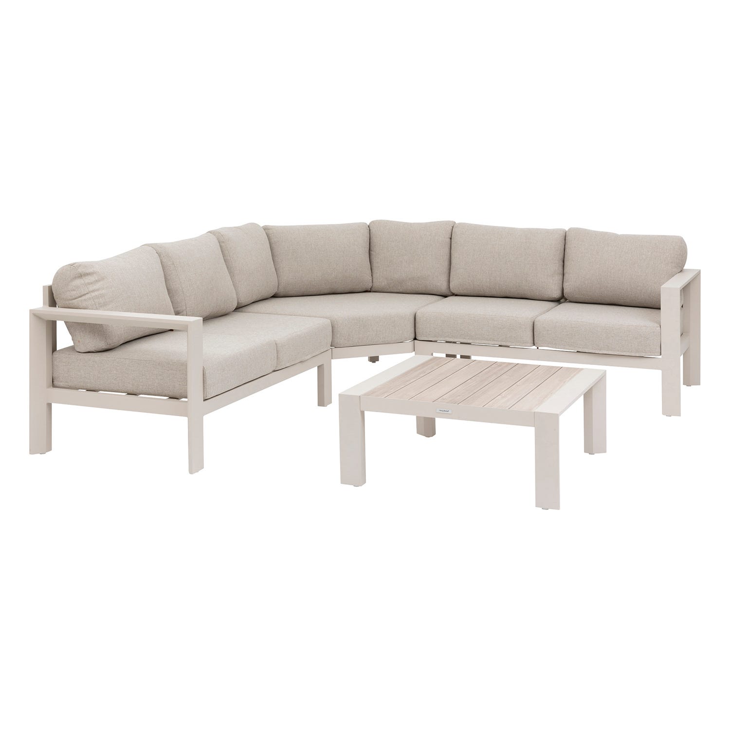 Salottino da giardino angolare beige Evasion