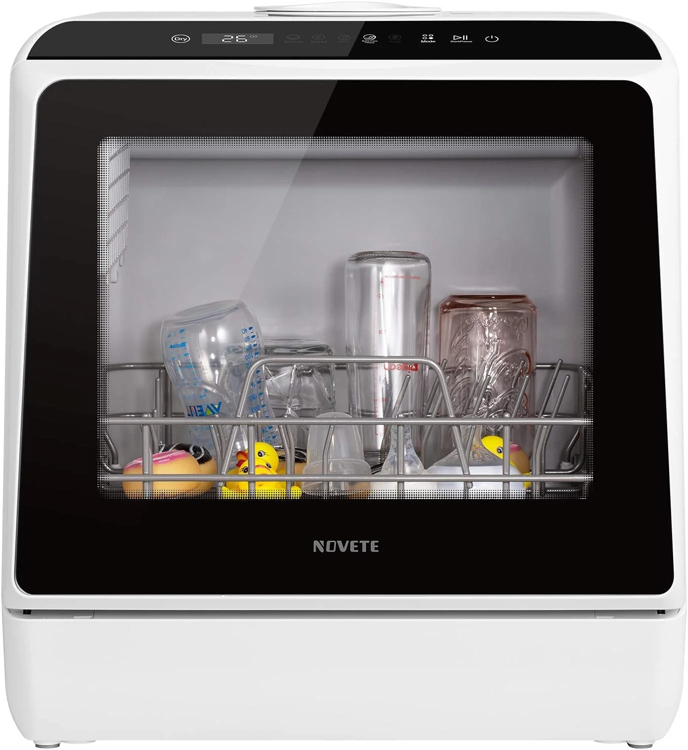 Portable Countertop Dishwashers, Compact Dishwashers with 5 L Built-in Water Tank  Inlet Hose, 5 Washing Programs, Baby Care, Air-Dry Function and LED Light for Small Apartments(Dishwasher+ Washer)