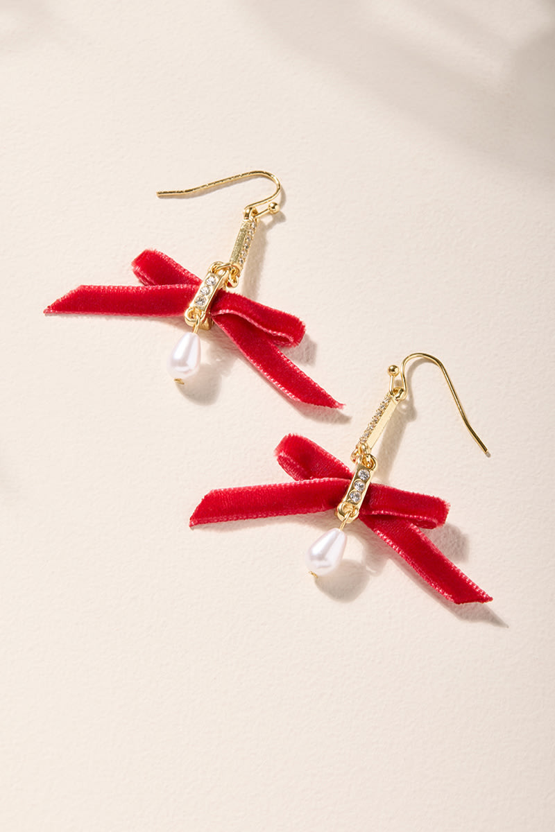 Kate Bow And Pearl Drop Earrings