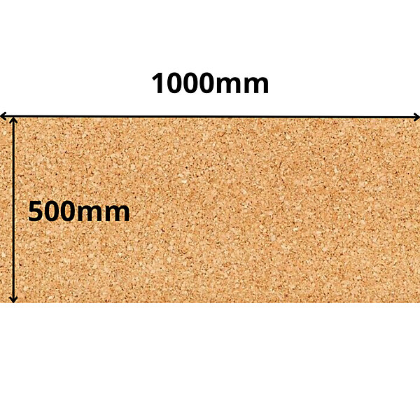 Feuilles de liège naturel - 10 % plus dense - DIY et décoration - 1000 x 500 mm - 2 mm - 2 pièces