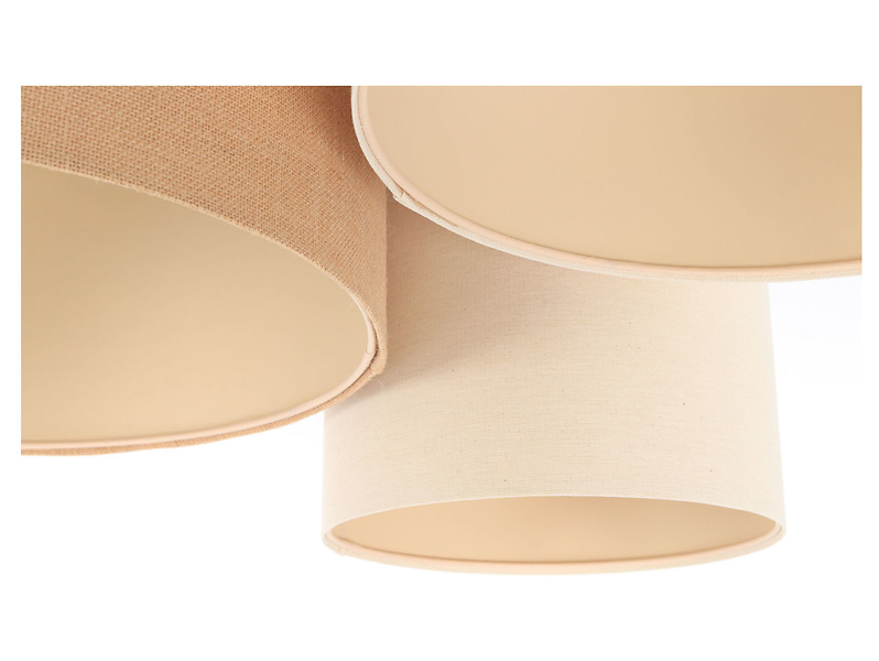 Lampa sufitowa Boho 3-punktowa beżowa