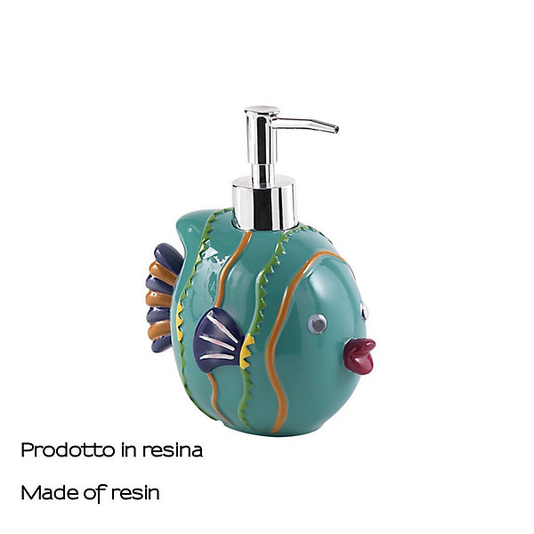 Distributeur De Savon En Résine De Nénuphar Turquoise 490 Ml Avec Pompe En Plastique