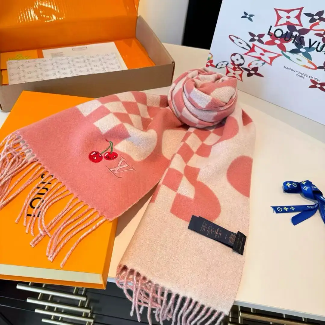 Louis Vuitton Cherry checkerboard scarf