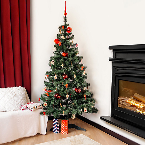 Creative Home Sapin de Noel Artificiel 220 cm - Decoration Noel Pliable - Support Stable à Branches Denses - Vert Foncé
