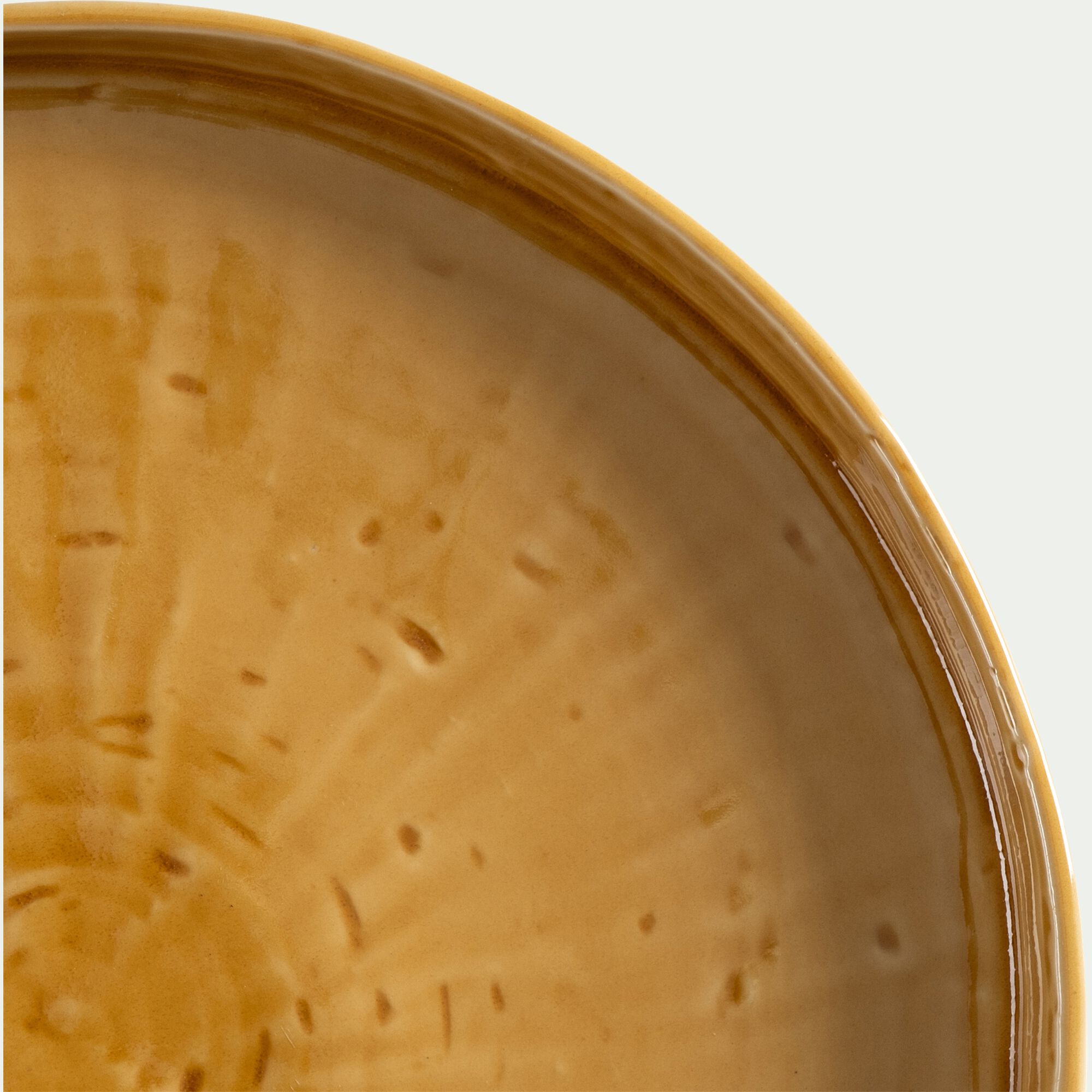AMARELLO - Assiette plate en grès D27,5cm - jaune argan