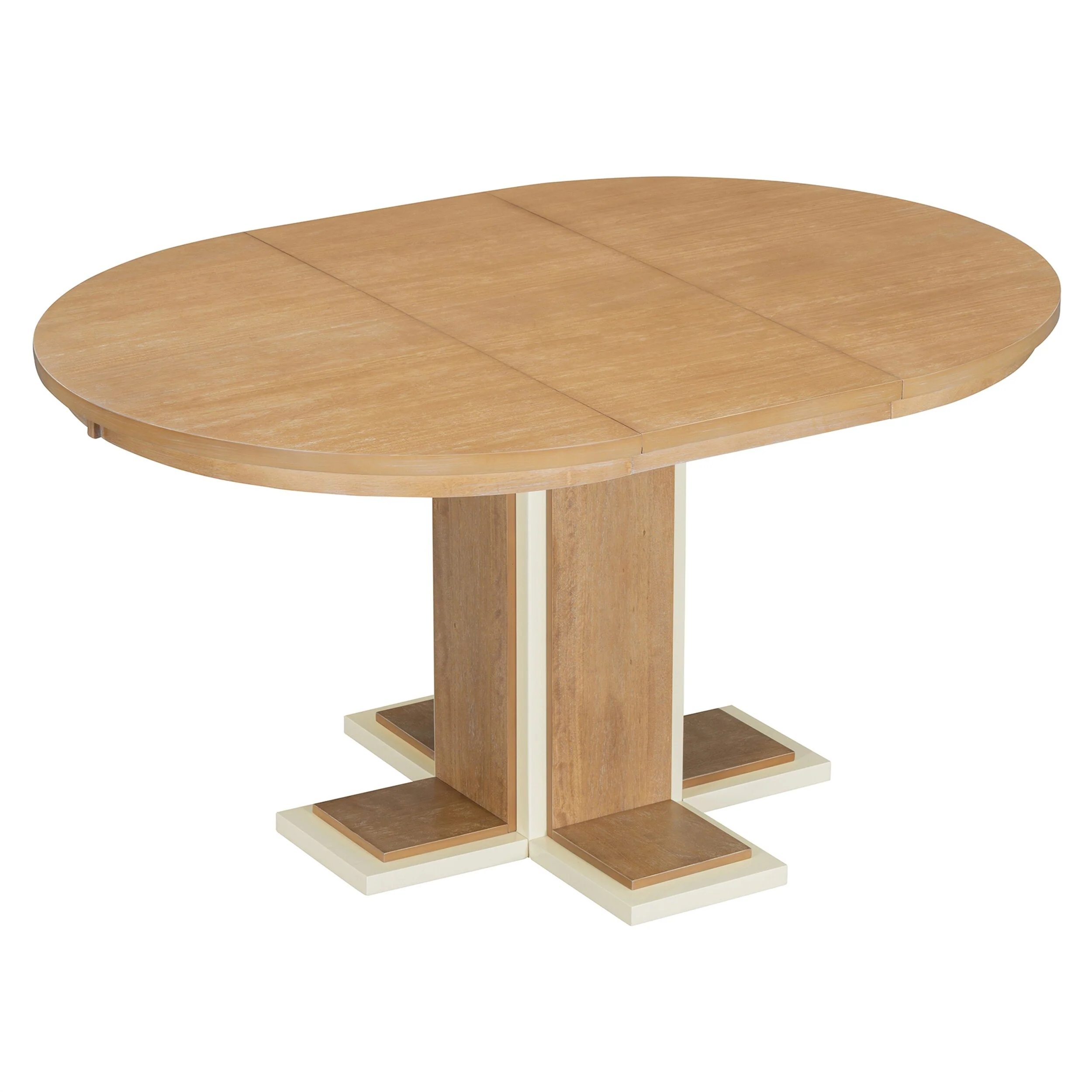 42-58 inch Extendable Oval Table with 16 Leaf, Seats for 6, 2 Colours