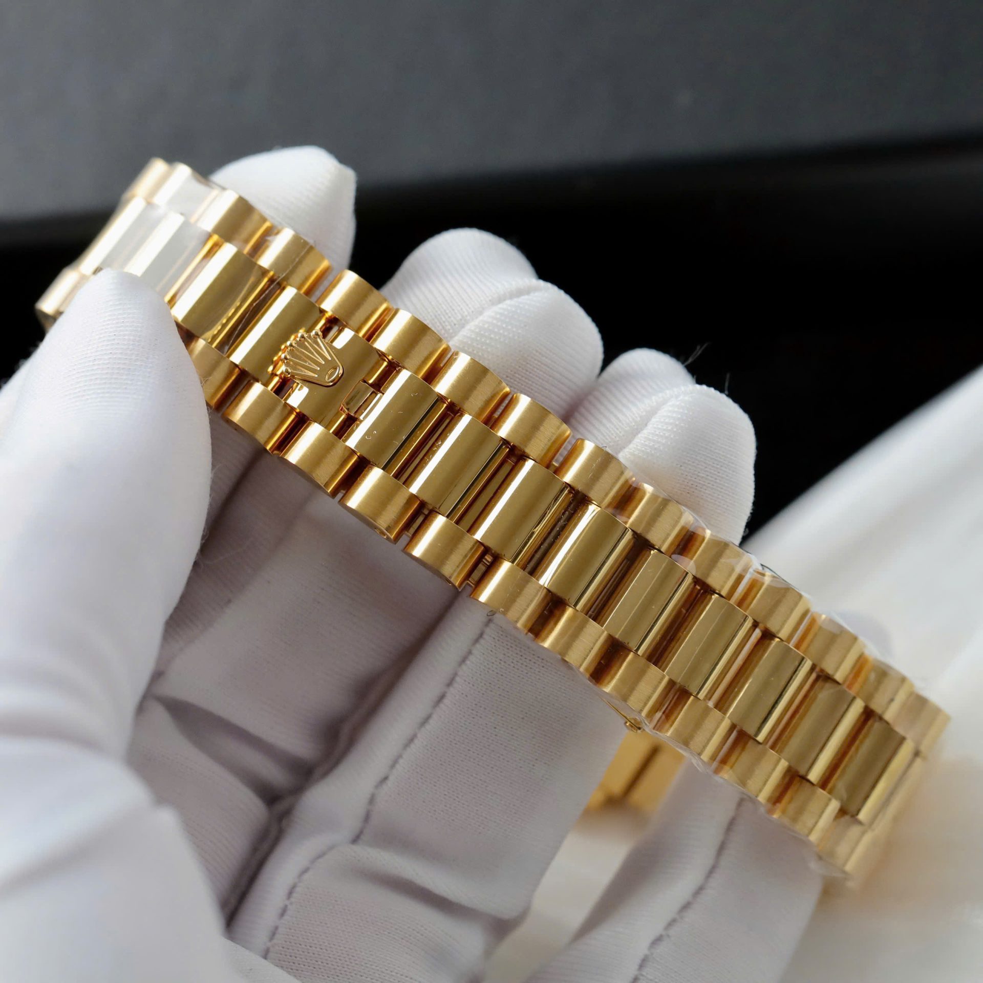 Rolex Day-Date YG Plated Green Dial With Diamonds 36mm Super Clone