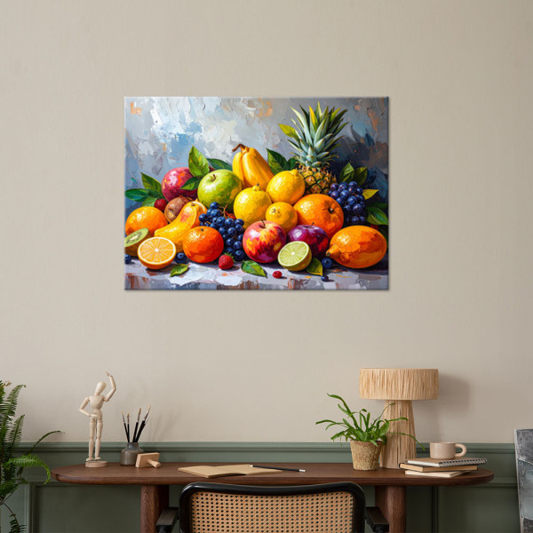 Obraz do kuchni jadalni, Egzotyczne Owoce Martwa Natura 30x20