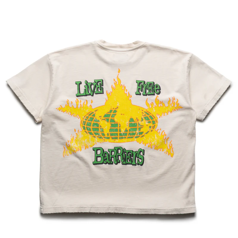 Barriers Worldwide World In Flames Tee - Cream