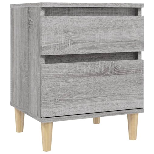 NNEVL Bedside Cabinets 2 pcs Grey Sonoma 40x35x50 cm