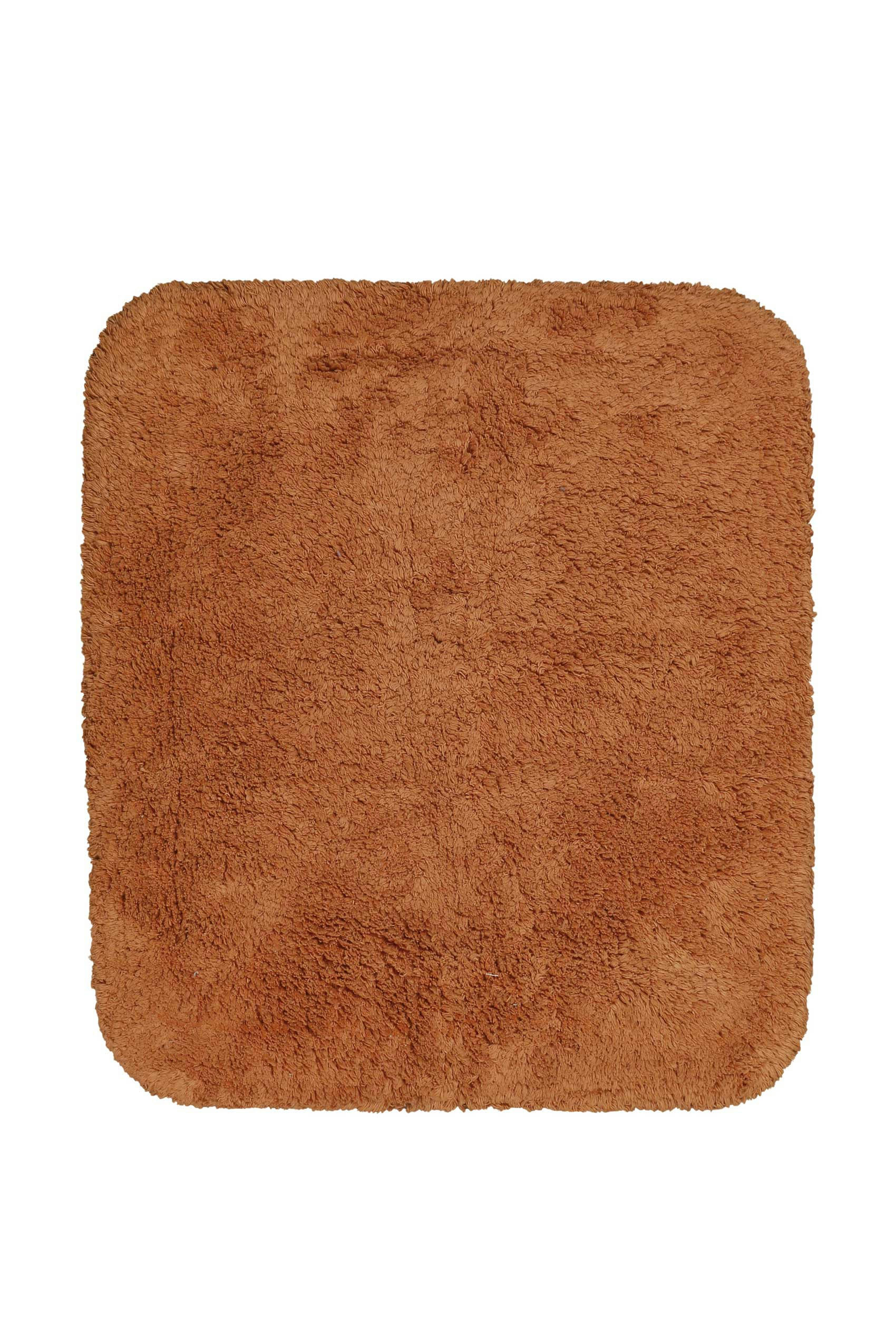 OLE - Tapis de bain doux terracotta coton 55x65
