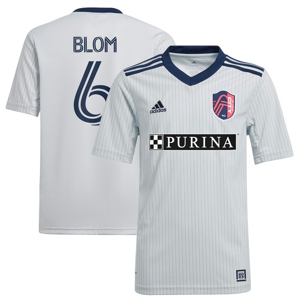 Njabulo Blom St. Louis City SC adidas Youth 2024 The Spirit Kit Replica Jersey - Gray