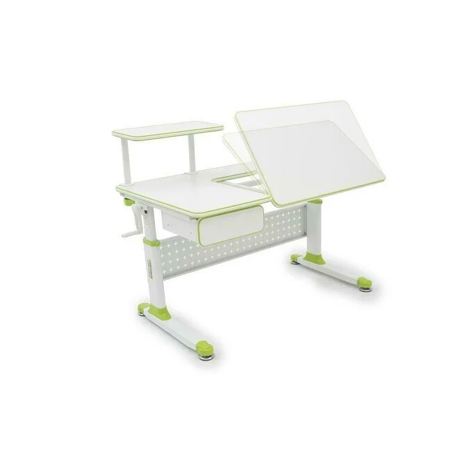 ApexDesk Little Soleil Kid's Height Adjustable Desk w/ Shelf & Drawer