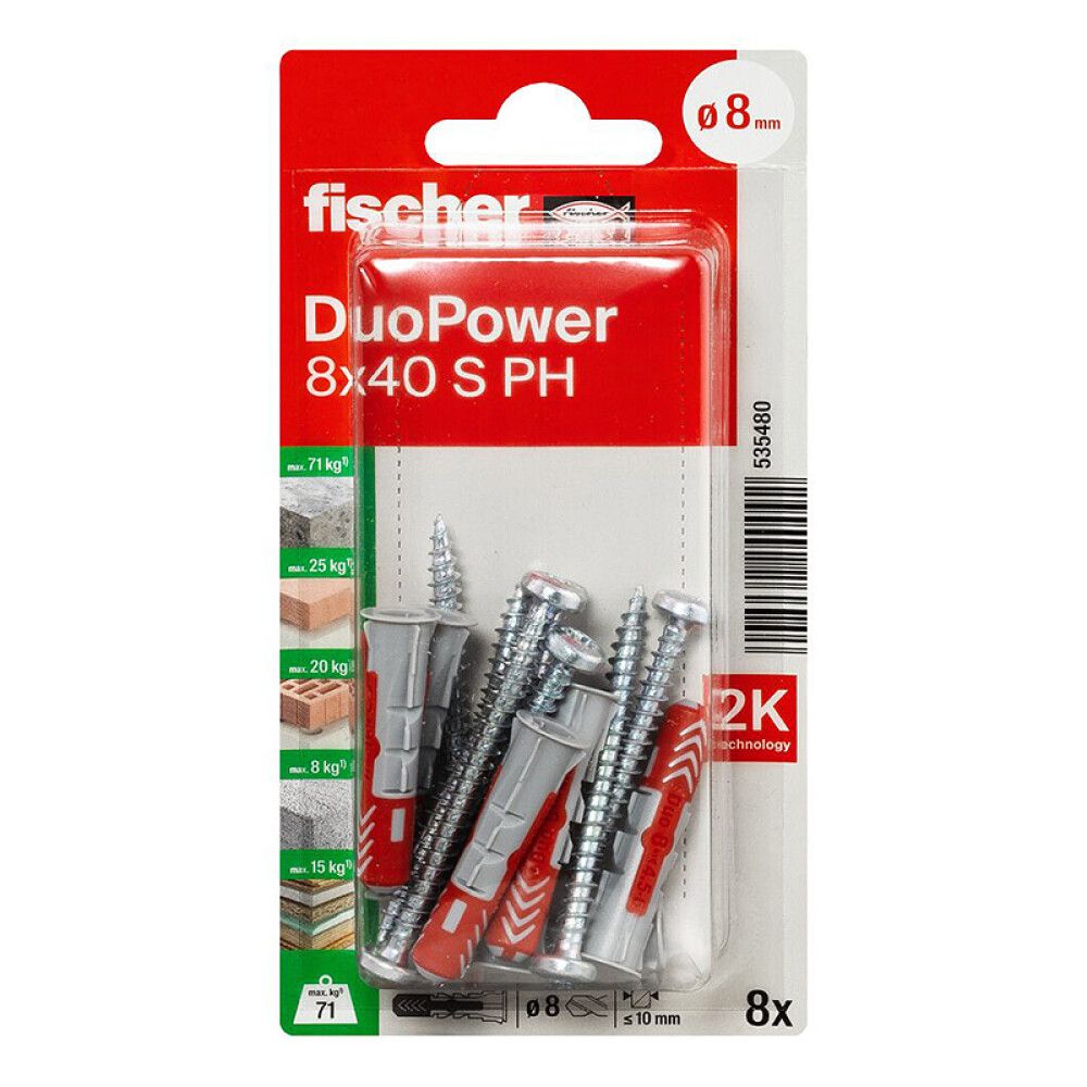 UNIVERSALPLUGG FISCHER 8X40MM 8STK