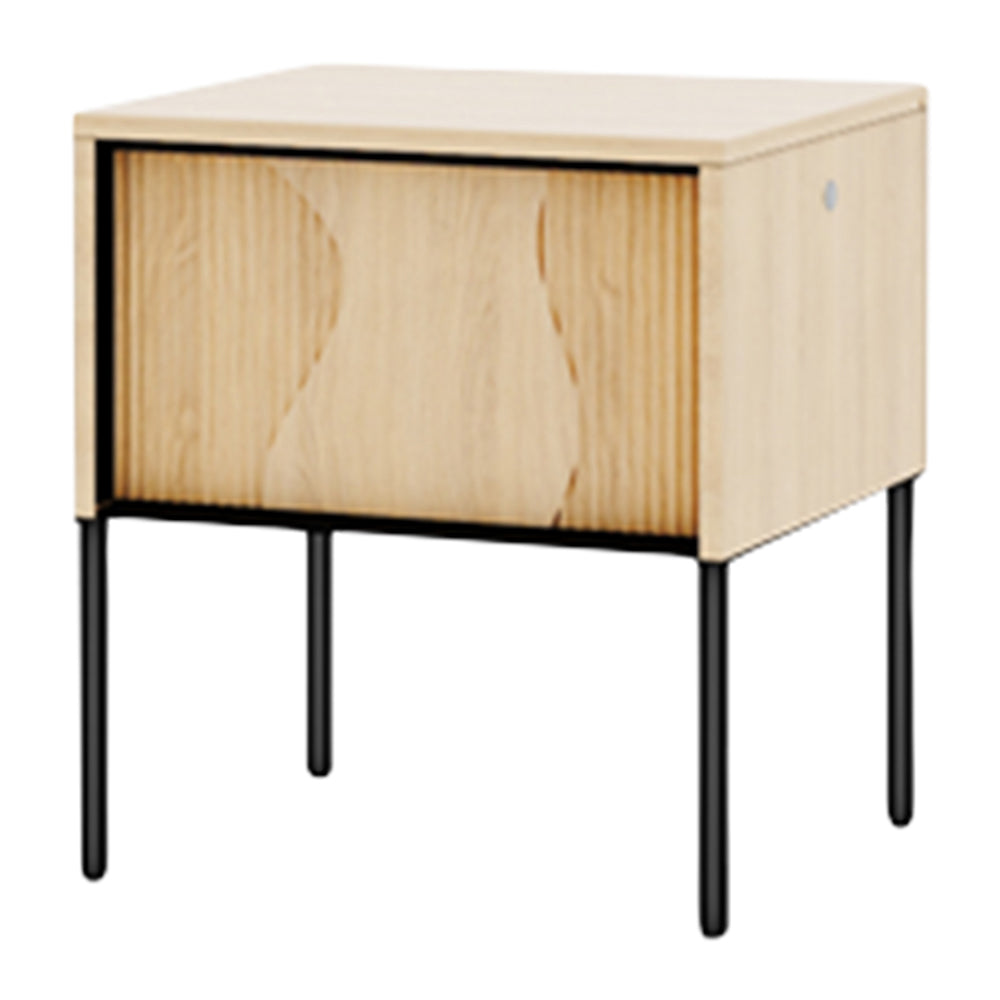 by fonQ Weya Nachtkastje – Vicenza Bleached Eiken / Zwart