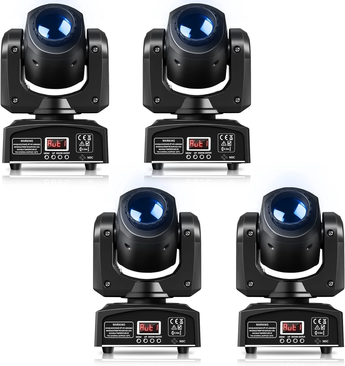 Stage Lights Moving Head Lights 8 Gobos 8 Colors 11 Channels 25W Spotlights DMX 512 with Sound Activated for Wedding DJ Party Stage Lighting 2PCS(Multicolor)