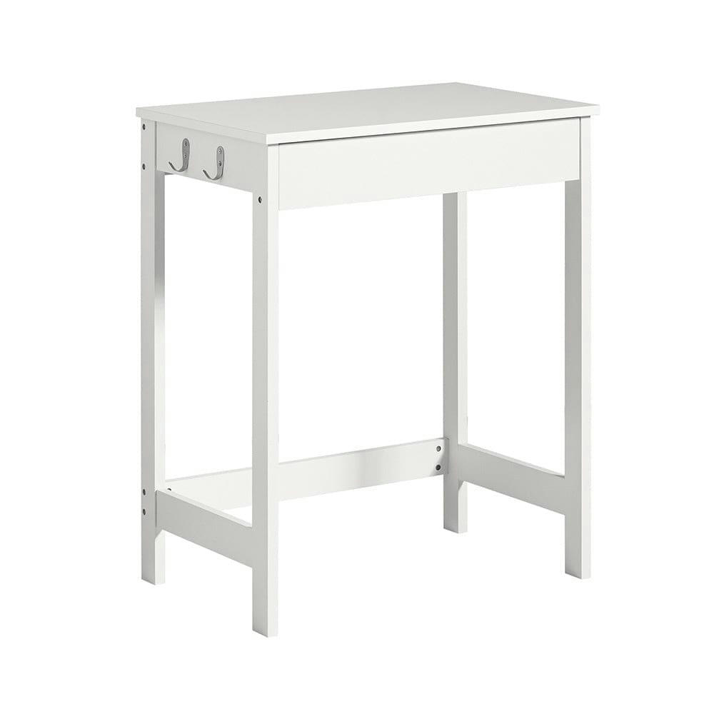 - Bureau 1 tiroir 2 crochets effet bois blanc