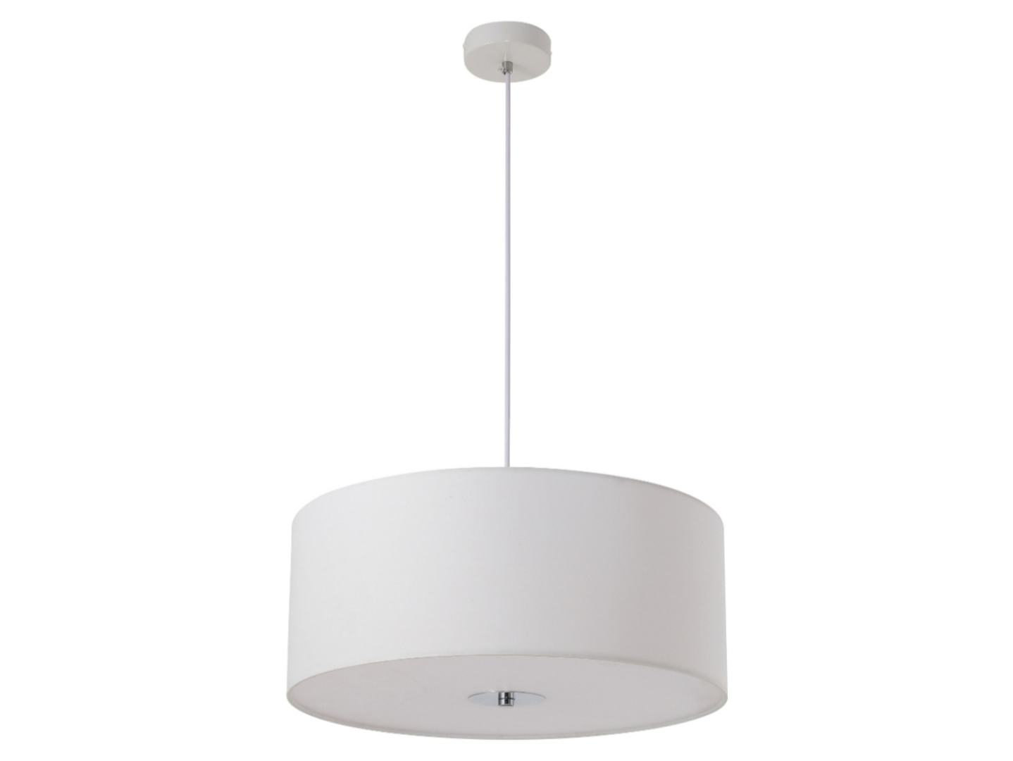Lampa wisząca Carmen 3-punktowa tkaninowa biała