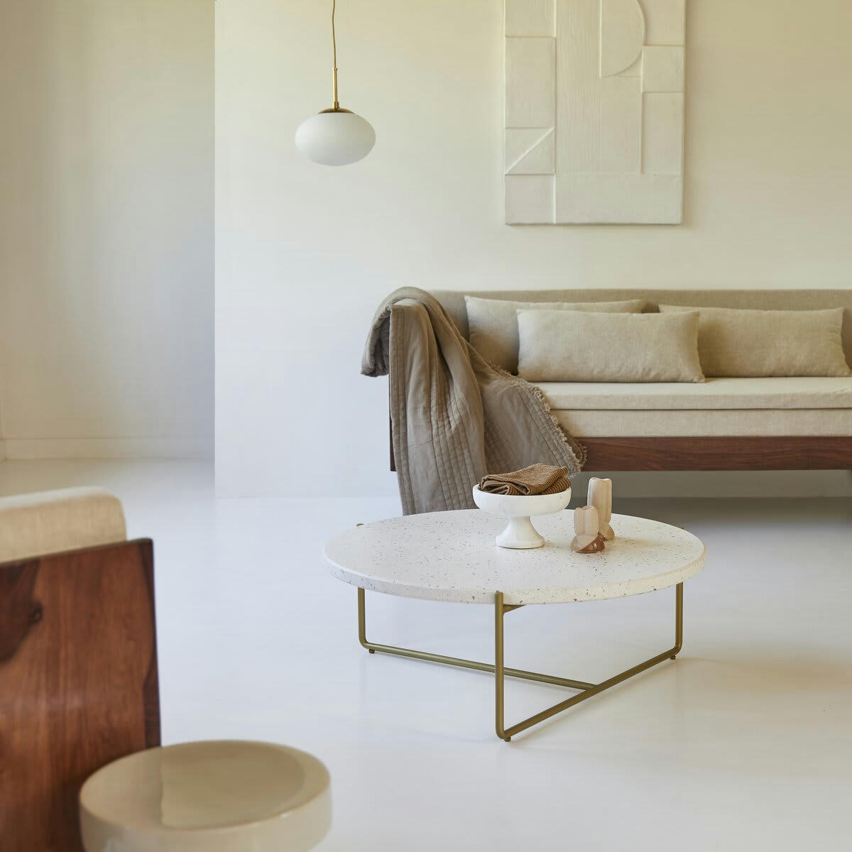 ANATOLE - Table basse en terrazzo et métal confetti