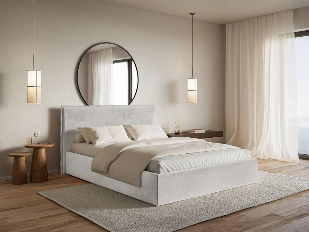 Bedframe Esmay velvet met opbergruimte 180 x 200 cm