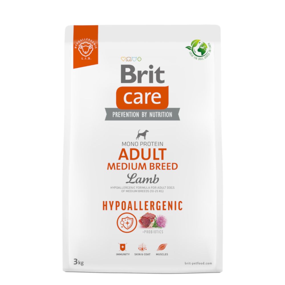 Brit Care Dog Hypoallergenic Adult Medium Breed Lamb & Rice