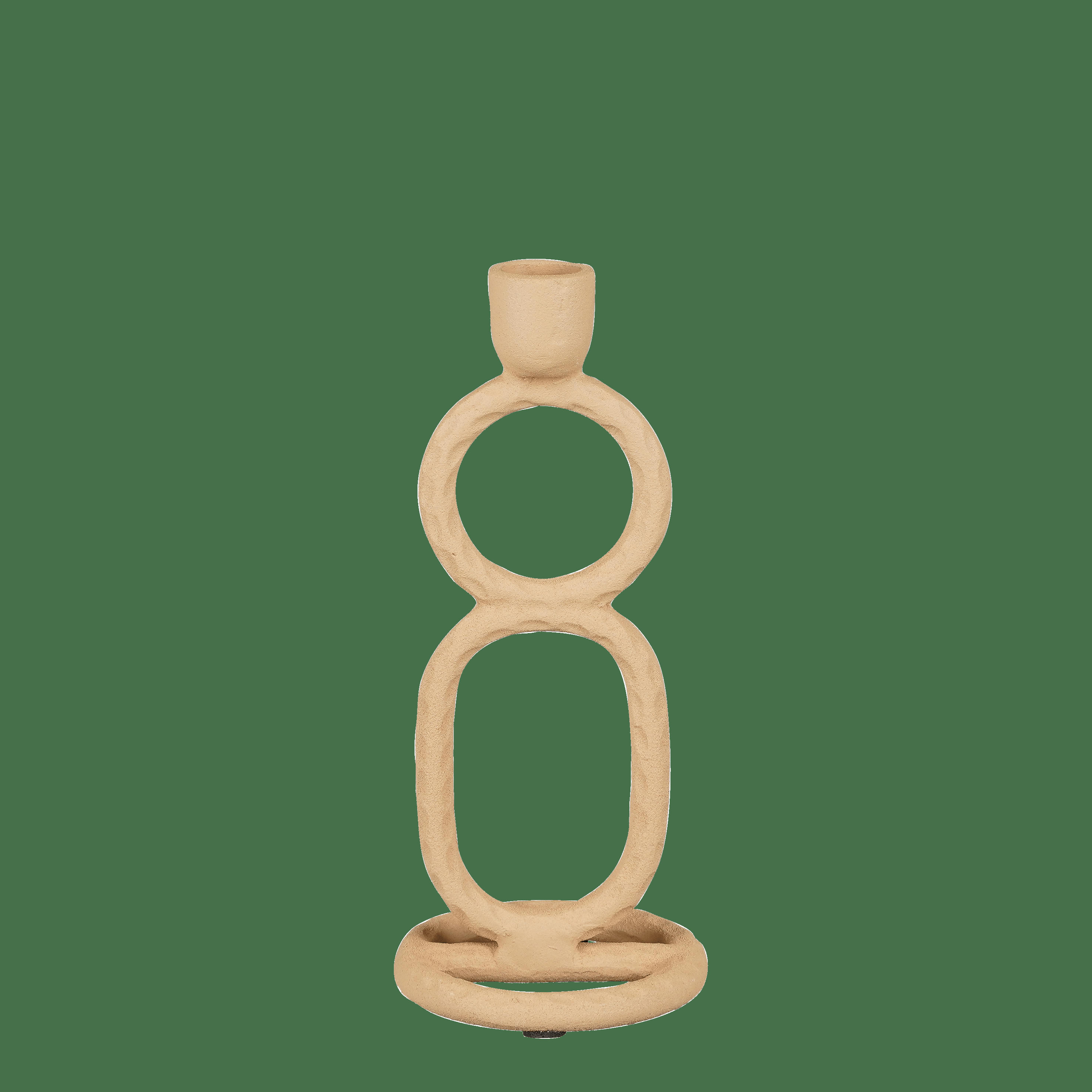 YUKON - Bougeoir en métal terra H21,5