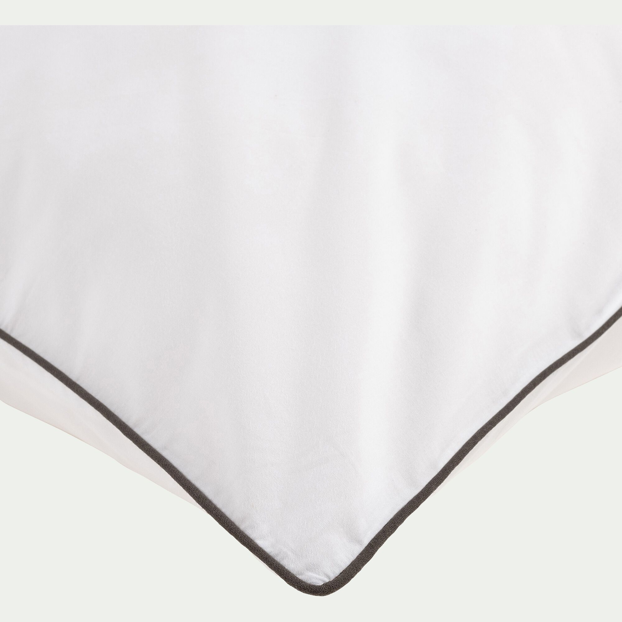 BONSON - Lot de 2 taies d'oreiller en percale de coton 65x65cm - blanc