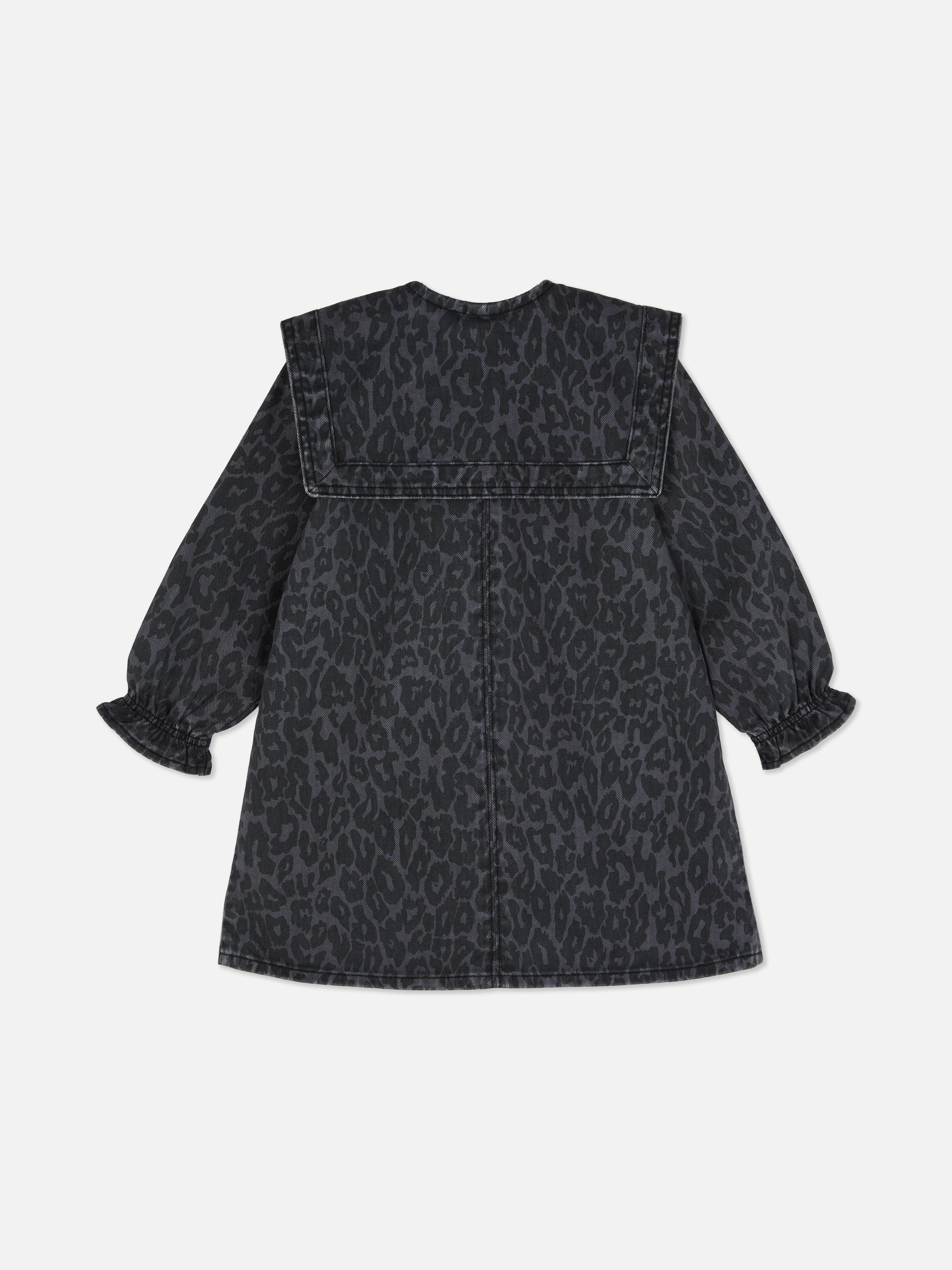 1.5-8yrs | Leopard Print Denim Dress